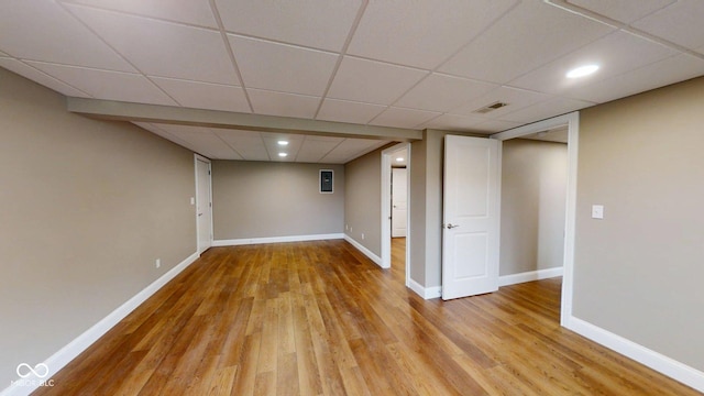 15 Morton Way, Batesville, IN 47006 - finished below grade area with a paneled ceiling, light wood finished floors, and recessed lighting