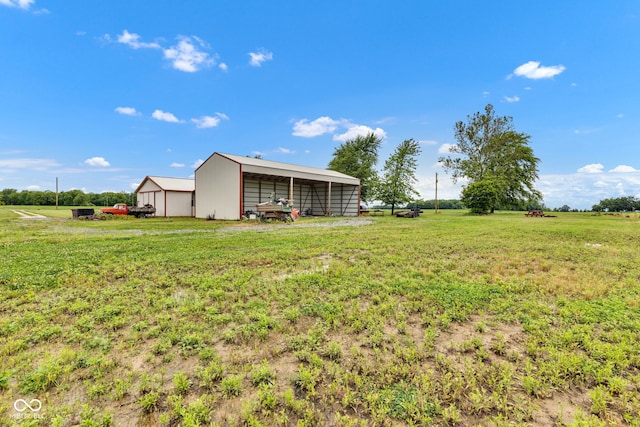 10965 W Base Line Rd, Jamestown, IN 46147 - view of grassy yard with a pole building