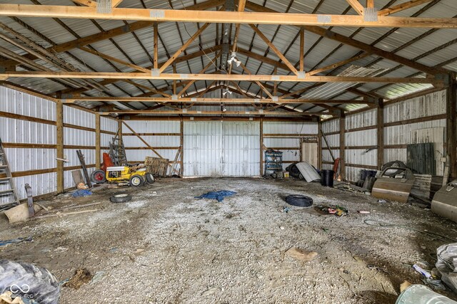 10965 W Base Line Rd, Jamestown, IN 46147 - garage with metal wall