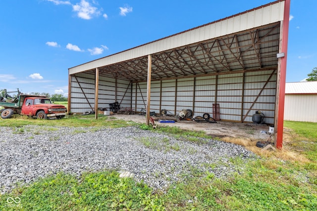 10965 W Base Line Rd, Jamestown, IN 46147 - view of pole building featuring a detached carport