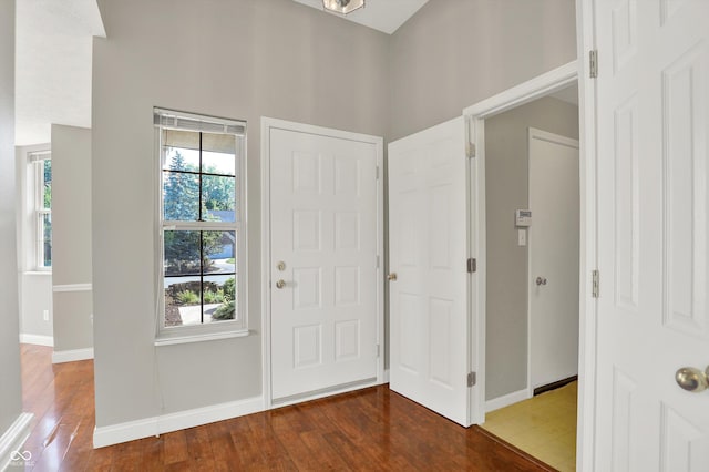 9055 Glass Chimney Ln, Fishers, IN 46037 - foyer entrance with wood-type flooring and baseboards
