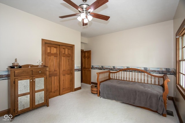 5538 N 700 W, Mccordsville, IN 46055 - bedroom with light colored carpet and ceiling fan