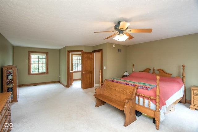 5538 N 700 W, Mccordsville, IN 46055 - bedroom with light carpet and ceiling fan