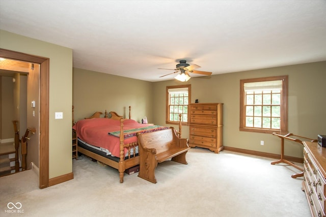 5538 N 700 W, Mccordsville, IN 46055 - bedroom with light carpet and ceiling fan