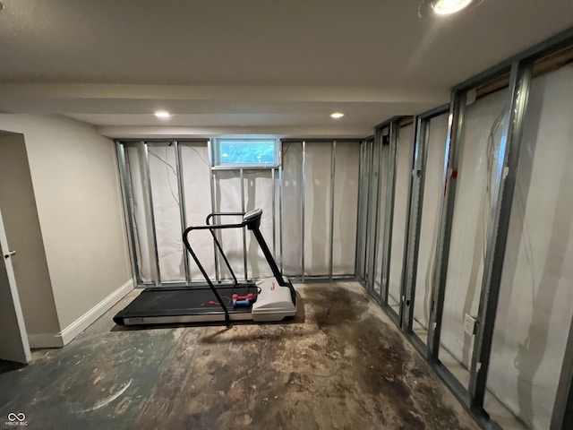 5538 N 700 W, Mccordsville, IN 46055 - below grade area featuring baseboards and recessed lighting