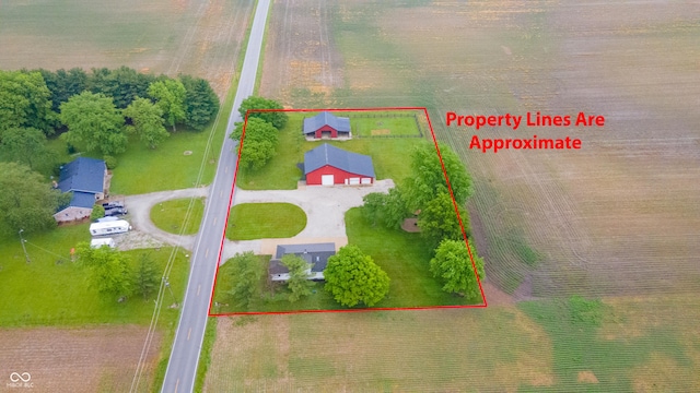 4491 W 600 N, Anderson, IN 46011 - overview of rural landscape featuring property boundaries highlighted