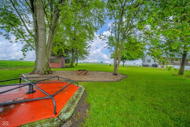 4491 W 600 N, Anderson, IN 46011 - view of green lawn with a storage unit