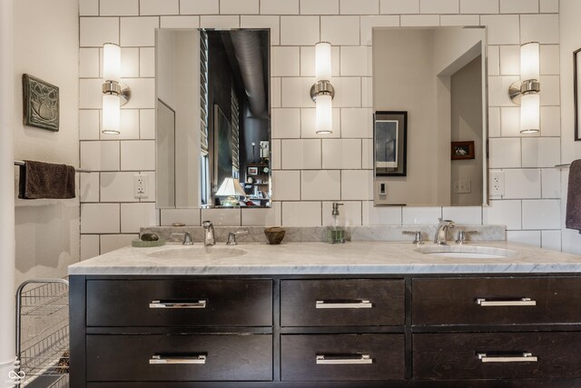 3959 Central Ave, Indianapolis, IN 46205 - full bath featuring double vanity and tile walls