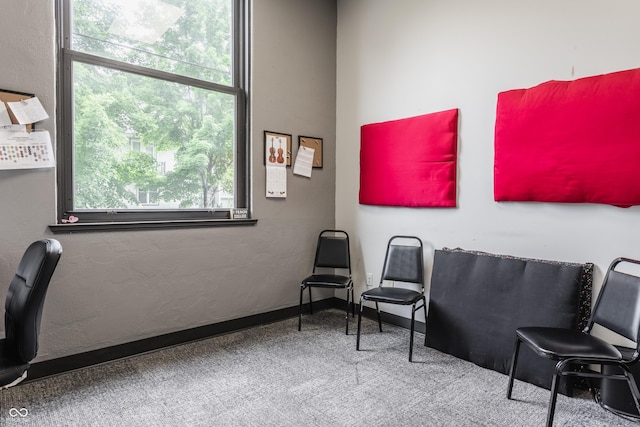 3959 Central Ave, Indianapolis, IN 46205 - living area with carpet floors and a textured wall