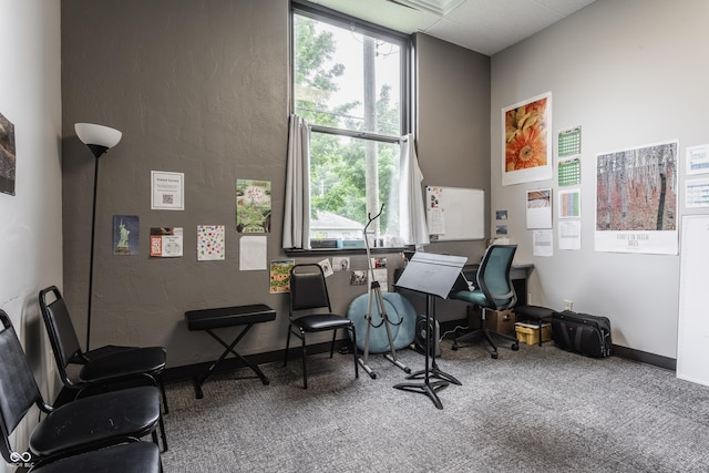 3959 Central Ave, Indianapolis, IN 46205 - carpeted home office with healthy amount of natural light