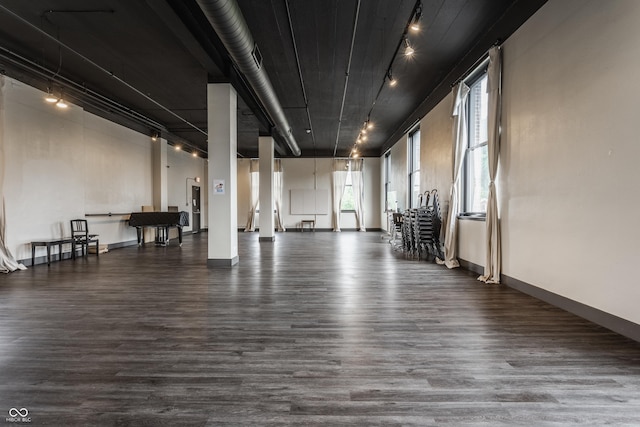 3959 Central Ave, Indianapolis, IN 46205 - basement featuring track lighting and dark wood-style flooring