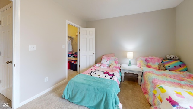 16551 Branham Dr, Fishers, IN 46040 - bedroom with carpet and a walk in closet