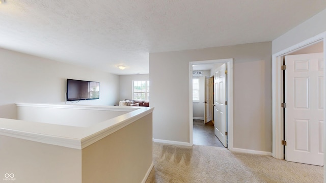 16551 Branham Dr, Fishers, IN 46040 - hallway featuring light carpet and baseboards