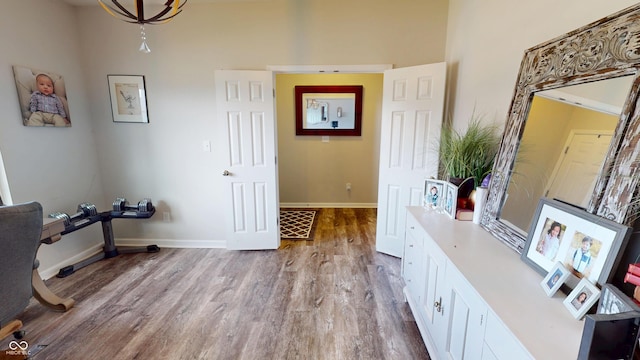 16551 Branham Dr, Fishers, IN 46040 - office area with wood finished floors and baseboards