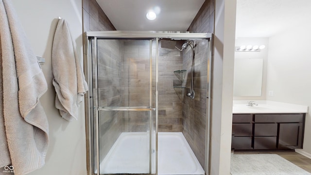 16551 Branham Dr, Fishers, IN 46040 - bathroom with vanity and a shower stall