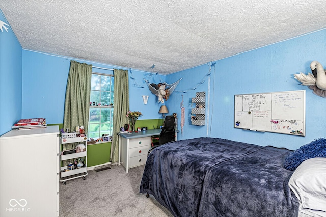 7616 Concord Ln, Fishers, IN 46038 - bedroom featuring carpet floors and a textured ceiling