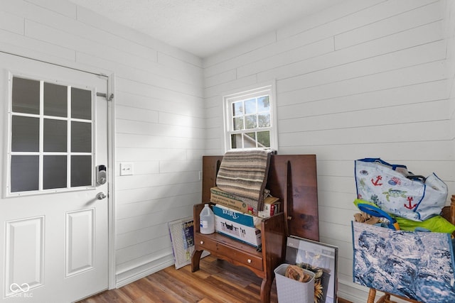 925 W Hancock Rd, Scottsburg, IN 47170 - miscellaneous room featuring wood finished floors and wooden walls