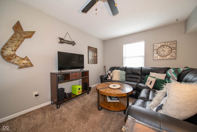 4238 Victory Ct, Indianapolis, IN 46203 - living area with carpet flooring and a ceiling fan