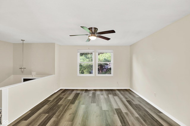 8920 Caminito Rd, Indianapolis, IN 46234 - spare room featuring ceiling fan and wood finished floors