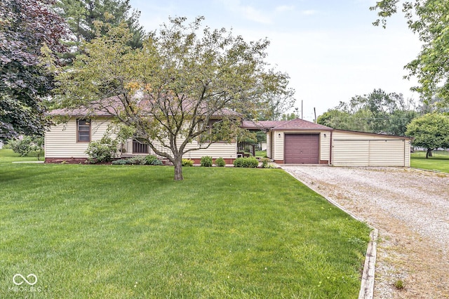 4010 S Bazil Ave, Indianapolis, IN 46239 - single story home with a front lawn, a garage, and driveway