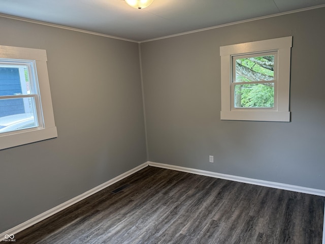 224 SW 19th St, Richmond, IN 47374 - unfurnished room with dark wood finished floors, plenty of natural light, and crown molding