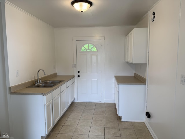 224 SW 19th St, Richmond, IN 47374 - washroom with light tile patterned flooring and crown molding