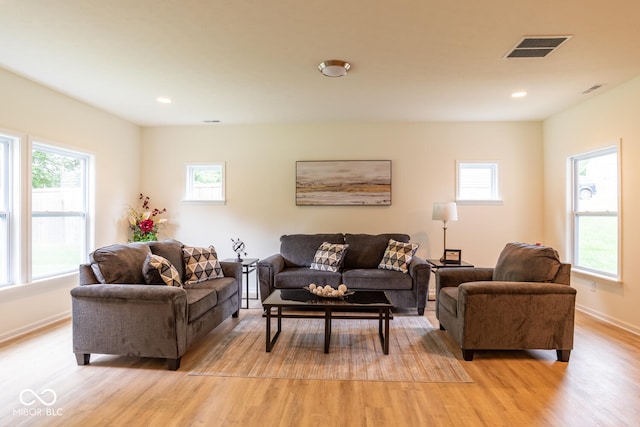 3541 N Hackberry St N, Bloomington, IN 47404 - living area featuring light wood-style floors, healthy amount of natural light, and recessed lighting
