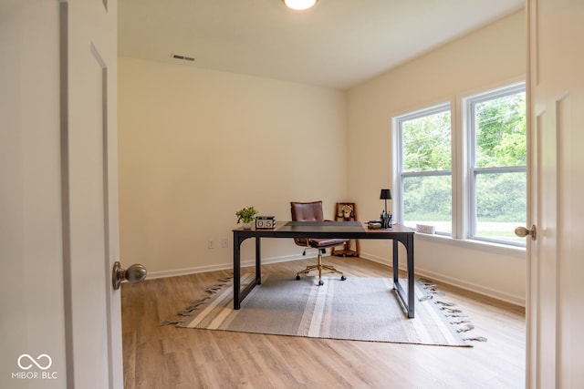 3541 N Hackberry St N, Bloomington, IN 47404 - office area with light wood-type flooring and baseboards