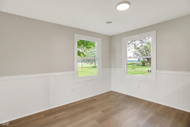 12471 N 100 E, Alexandria, IN 46001 - spare room featuring a wainscoted wall, plenty of natural light, and wood finished floors