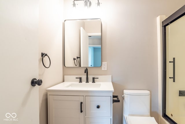 3212 S Fairington Dr, Bloomington, IN 47403 - full bathroom with vanity and an enclosed shower