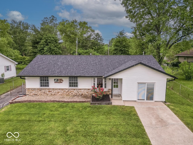 3212 S Fairington Dr, Bloomington, IN 47403 - ranch-style house with a shingled roof and stone siding