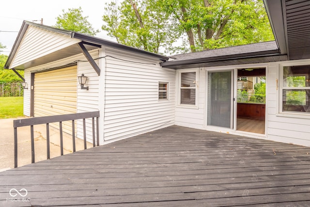 3212 S Fairington Dr, Bloomington, IN 47403 - wooden deck with a garage