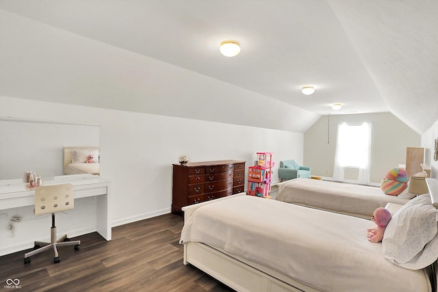 13191 Roma, Carmel, IN 46074 - bedroom with dark wood-style floors and lofted ceiling
