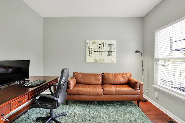 13191 Roma, Carmel, IN 46074 - home office with wood finished floors and baseboards
