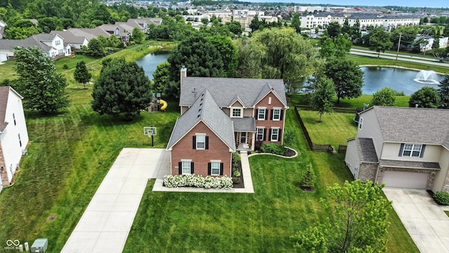 13191 Roma, Carmel, IN 46074 - aerial view of property and surrounding area featuring a nearby body of water