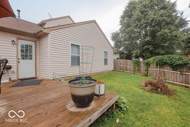 982 Ramsgate Rd, Greenwood, IN 46143 - wooden deck with a fenced backyard