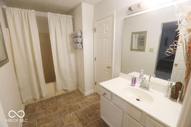 982 Ramsgate Rd, Greenwood, IN 46143 - bathroom with vanity and shower / bathtub combination with curtain