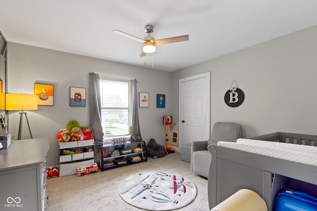 3045 Ruckle St, Indianapolis, IN 46205 - bedroom featuring carpet floors and a ceiling fan