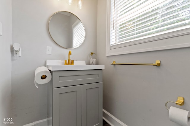 3045 Ruckle St, Indianapolis, IN 46205 - bathroom with vanity and baseboards