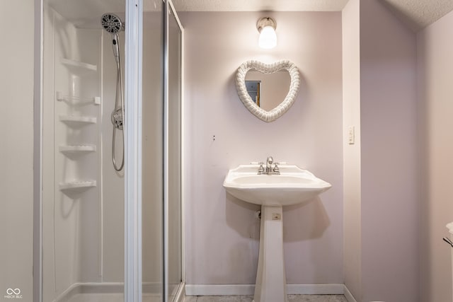 5760 Central Ave N, Indianapolis, IN 46220 - full bathroom with a stall shower and baseboards