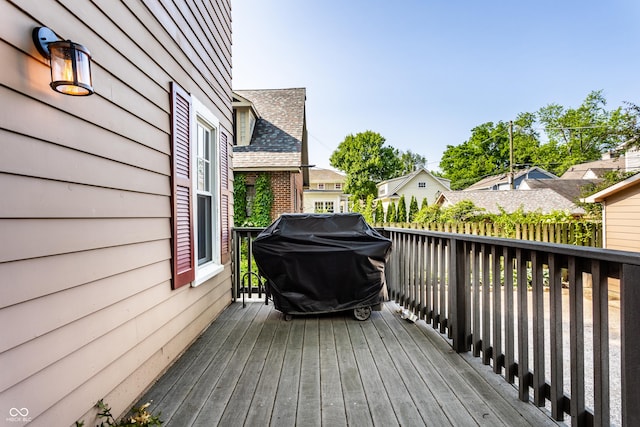 5760 Central Ave N, Indianapolis, IN 46220 - wooden deck with area for grilling