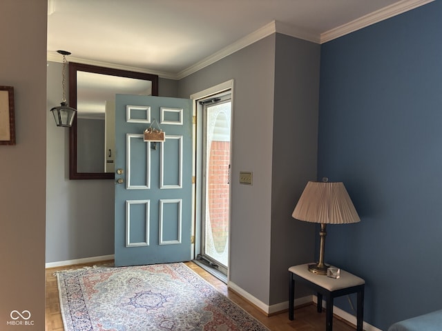 9011 Camby Rd, Camby, IN 46113 - foyer entrance featuring baseboards and crown molding
