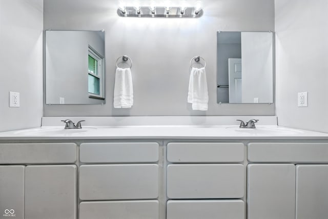 5205 Staughton Dr, Indianapolis, IN 46226 - bathroom featuring double vanity