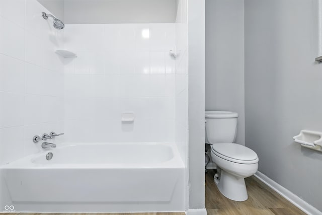5205 Staughton Dr, Indianapolis, IN 46226 - full bath with wood finished floors and shower / bathtub combination