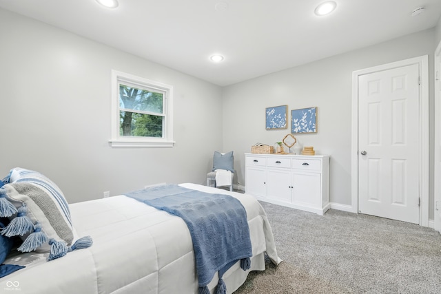 5205 Staughton Dr, Indianapolis, IN 46226 - carpeted bedroom featuring recessed lighting