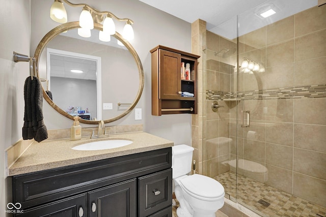 2384 Fairfax Dr, Columbus, IN 47203 - bathroom with vanity and a shower stall