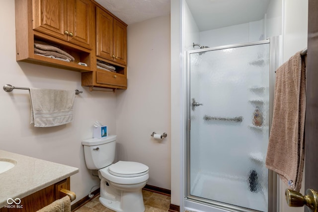 5749 Teresa Dr, Alexandria, IN 46001 - bathroom with a shower stall and vanity