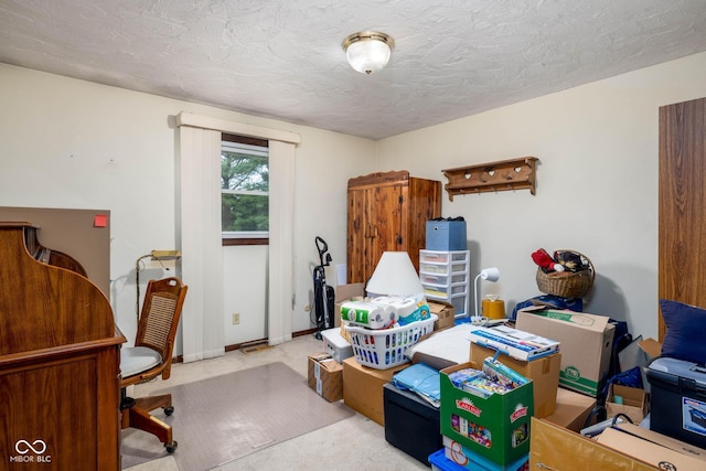 5749 Teresa Dr, Alexandria, IN 46001 - office featuring carpet floors and a textured ceiling