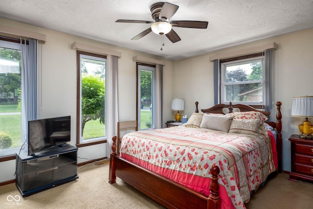 5749 Teresa Dr, Alexandria, IN 46001 - bedroom with light colored carpet and ceiling fan