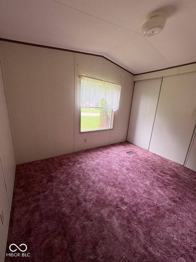 162 Lazy River Pl, Cloverdale, IN 46120 - unfurnished bedroom with lofted ceiling and carpet